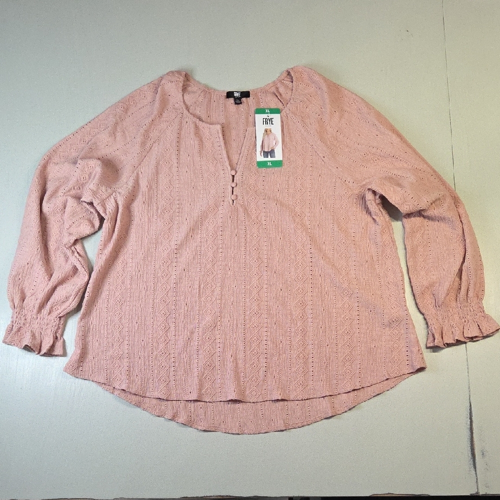 Frye Long Sleeve Mauve Blouse